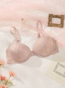 SHEIN 女性內衣bra多個尺碼可供選擇 - 杏色 - 查看 3