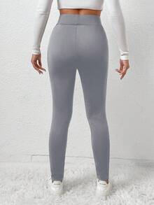 SHEIN Essnce 長打底褲 - 灰色 - 查看 2