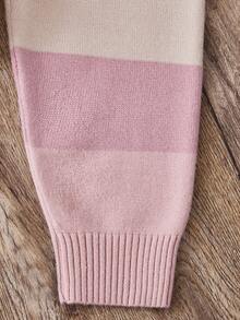 Baby Girl Colorblock Sweater & Knit Pants - Pink - View 3
