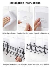 SHEIN Basic living 1Pc  Metal Knife Shelf kitchen Organizer Rack Multifunctional shelf