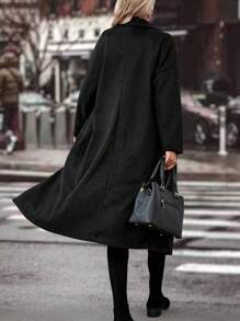 Calvaya Manteau En Laine À Carreaux Pour Femmes Avec Col Haut Et Patchwork