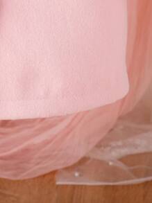 Bébé Fille Manteau À Volants À Rabat Sans Pull - Rose bonbon - Voir 8