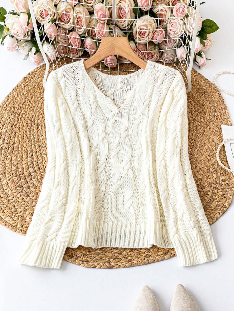 Plus Size Pullover Sweater Knit Pullover Fall Winter Sweater