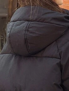 Fashionable Winter New Black Hooded Jacket - Black - View 4