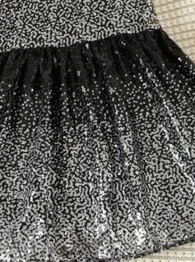 SHEIN Cô Gái Trẻ Kim sa Váy không tay - Nhiều màu - Xem 3