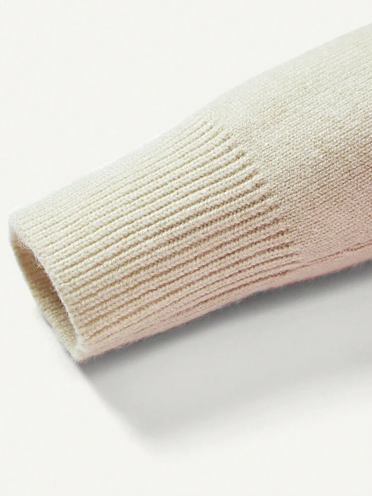 Baby Girl Solid Sweater & Ruffle Trim Pinafore Knit Skirt