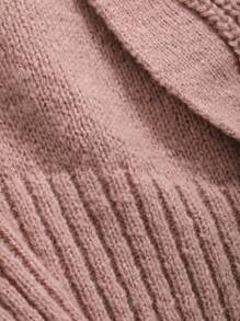 FRIFUL Women'S Solid Color Drop Shoulder Cardigan - Pink - View 3