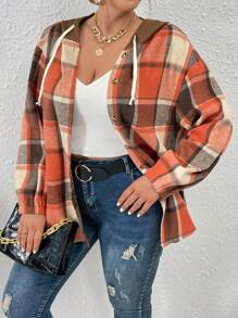 SHEIN Franclia 大碼夾克 - 橘色 - 查看 5