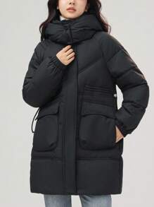 Cappotto imbottito con cappuccio da donna, Nuovo arrivo 2023