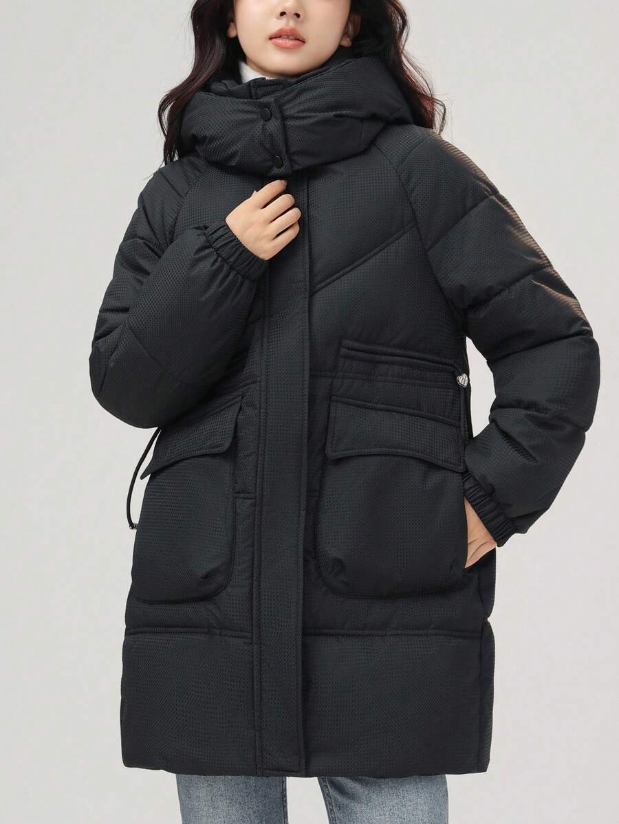 Cappotto imbottito con cappuccio da donna, Nuovo arrivo 2023