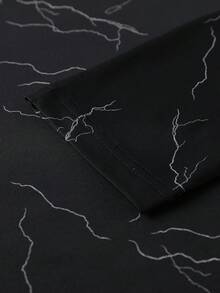 Manfinity LEGND Nam In chớp Áo thun - màu đen - Xem 7