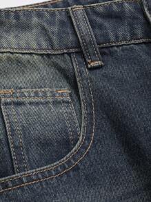 DAZY Cao eo Rửa thuốc tẩy Quần jean - Màu xanh lam - Xem 3