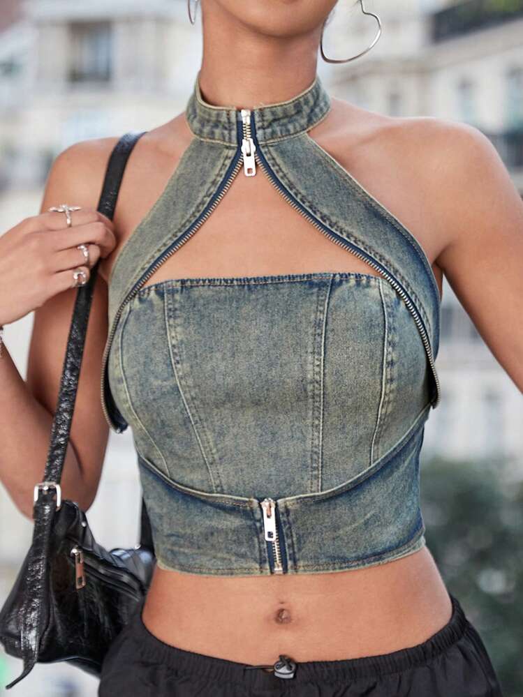 Newjeans へイン着用★関税込★hugyourskin★Chain cropped top ☆Newjeans へイン着用☆【hugyourskin】☆Chain cropped to.p