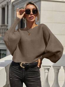 SHEIN Frenchy 套頭毛衣 - 駝色 - 查看 6