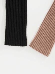 SHEIN Essnce 2 piezas Camiseta con cordón delantero tejido de canalé