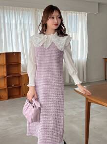 FRIFUL 女士無袖格紋裙,不含襯衫