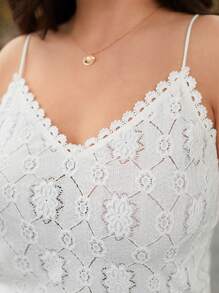 SHEIN Frenchy 大尺碼吊帶和背心 - 杏色 - 查看 5