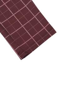 Manfinity Mode Men's Plaid Suit Pants - Burgundy - View 4