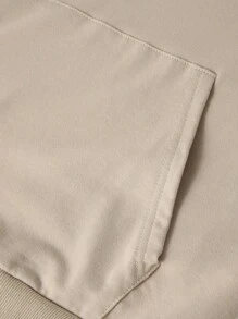 Manfinity LEGND Nam Kích thước lớn Áo nỉ có mũ Và Quần thể thao Với In thư - Màu Khaki - Xem 3