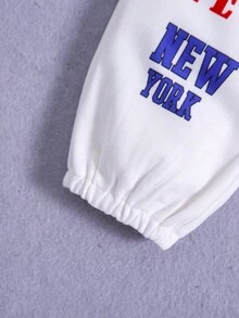 男嬰冬天白色加厚毛絨保暖運動休閒日常可愛