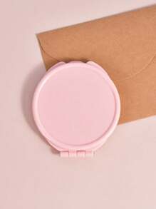 1pc Mini Round Folding Mirror,Cheap,Stocking Stuffers,Makeup,Makeup Tools,Cheap Stuff,Gifts,Gifts For Women,Christmas Gifts - Pink - View 1