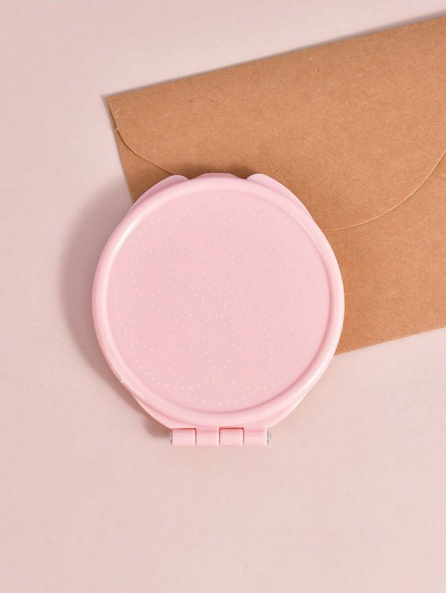 1pc Mini Round Folding Mirror,Cheap,Stocking Stuffers,Makeup,Makeup Tools,Cheap Stuff,Gifts,Gifts For Women,Christmas Gifts - Pink - View 1