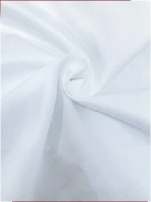 女士欧美风宽松衬衫纽扣细节街头风连衣裙，秋冬休闲白色春季款 - 白色 - 查看 4