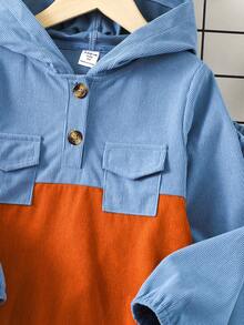 Young Boys' Color Block Hoodie And Pants Set - Multicolor - View 6