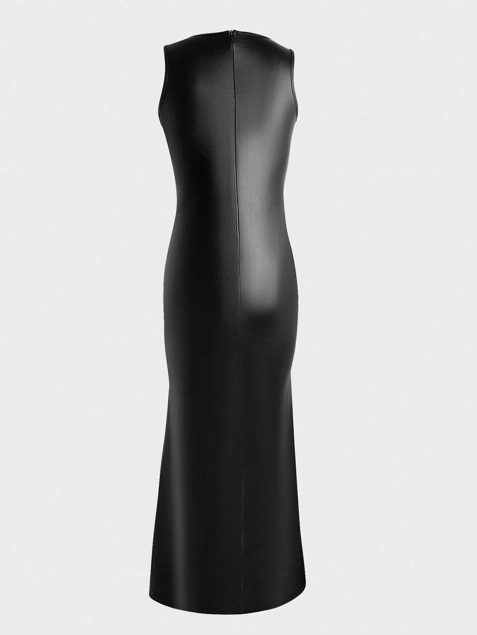 Solid Mermaid Hem Maxi Tank Dress