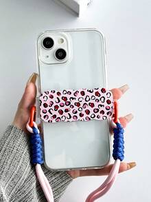 Duchess Plum Pink Leopard Print Mobile Phone Lanyard - Multicolor - View 3