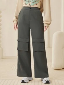 Mulvari Túi có nắp Quần Cargo - Xám - Xem 3