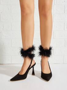 Women's Fashionable & Versatile High Heel Pointed Toe Pumps With Straps For Autumn/winter