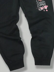 ROMWE MEN Anime 男士信件龍印花連帽衫和運動褲兩件套裝 - 白色 - 查看 4