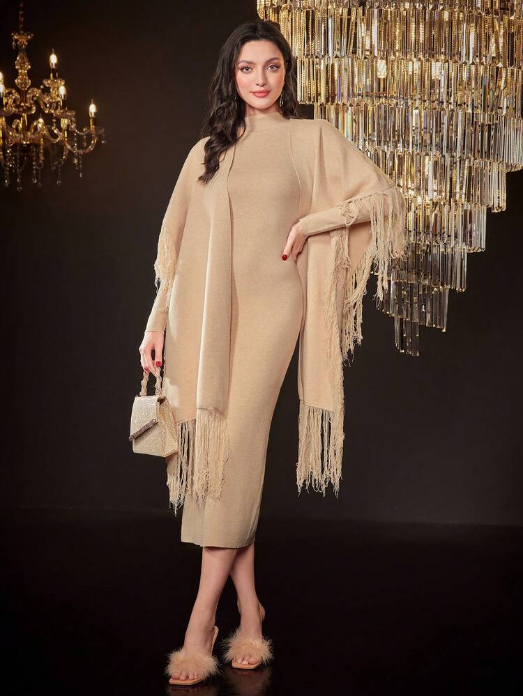Women's Knitted Sweater Two-piece Set