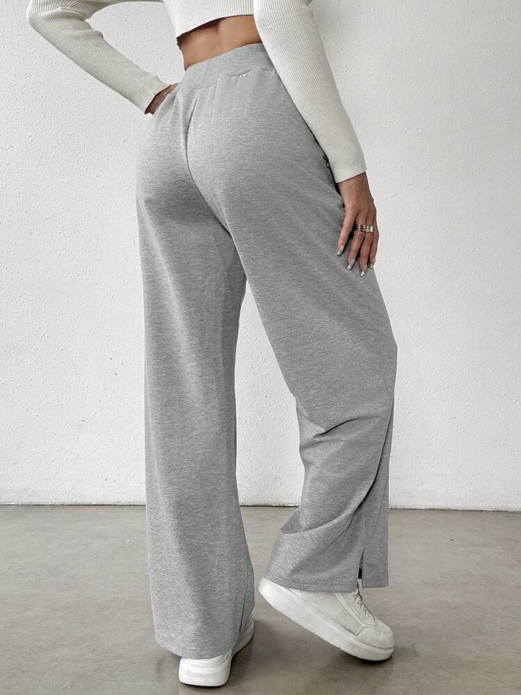 SHEIN Essnce Pantalon De Survêtement Décontracté Gris - Gris - Voir 2