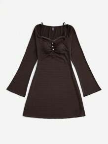 Soleia Vestido De Mujer - Marrón - Ver 3