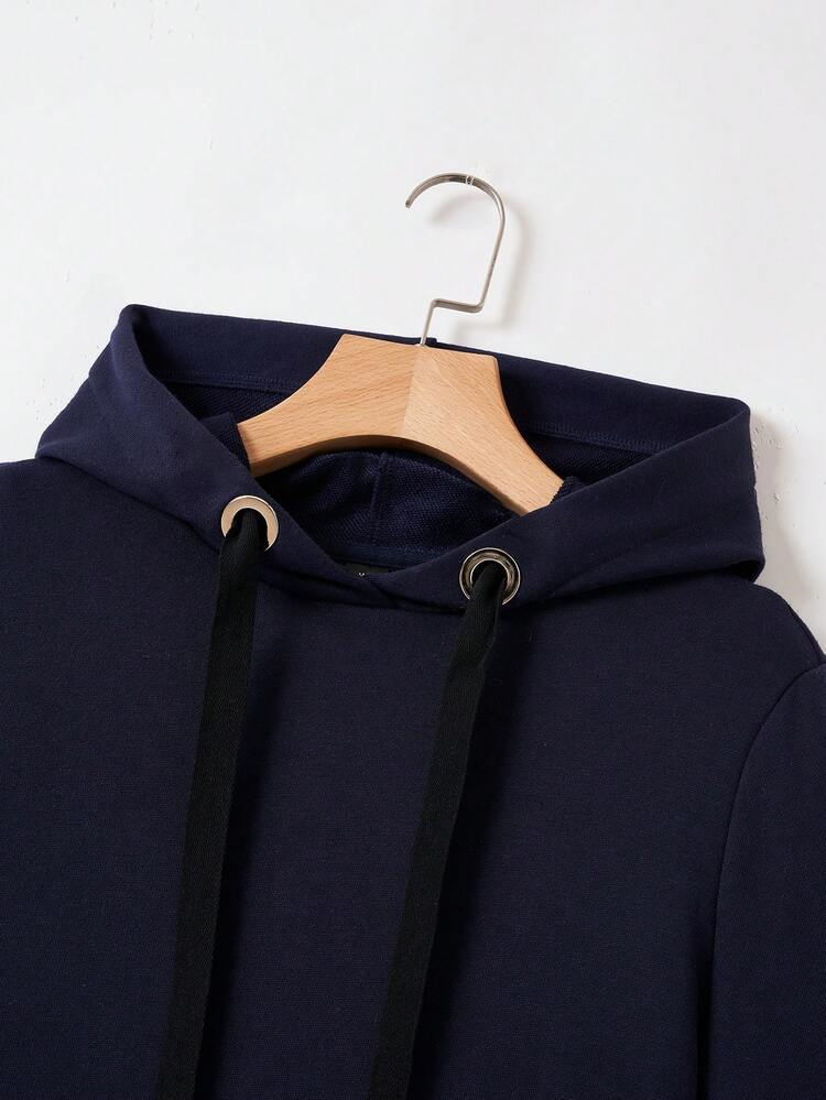 Letter Graphic Drawstring Hooded Tee