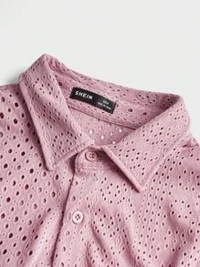 GENTILAND 男款刺繡針織休閒衫 - 粉色 - 查看 6