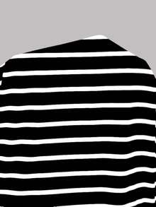 SHEIN LUNE Talla grande Camiseta de rayas - Multicolor - Ver 7