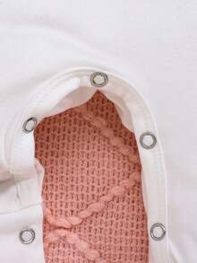 男婴圣诞小鸡图案连体衣 - 白色 - 查看 3