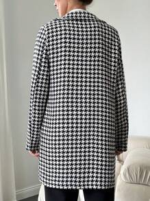 EURMUSE 女士千鸟格大衣