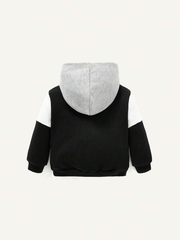 Baby Boy Color Block Kangaroo Pocket Sweatshirt