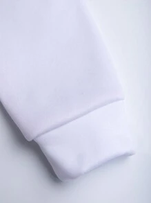 Manfinity Homme 男士撞色字母圖案運動衫和束腳褲兩件套套裝 - 綠色 - 查看 4