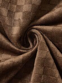 SHEIN LUNE In Kiểm tra Lót nhiệt Áo nỉ - Cà phê nâu - Xem 3