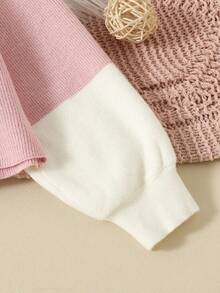 SHEIN Cô gái Tween Khối màu Thả vai Áo len - Nhiều màu - Xem 5