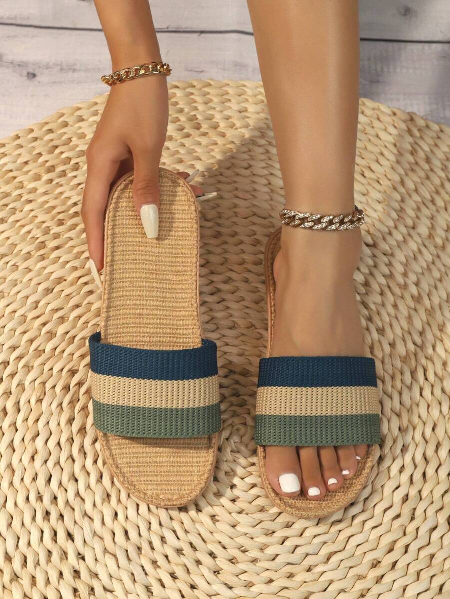 Fall/Winter Women's Simple And Fashionable Home Slippers, 3 Colors Available - Green - View 1