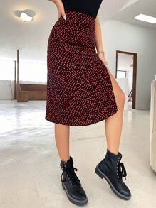 Chiquease Falda con abertura alta - Multicolor - Ver 5