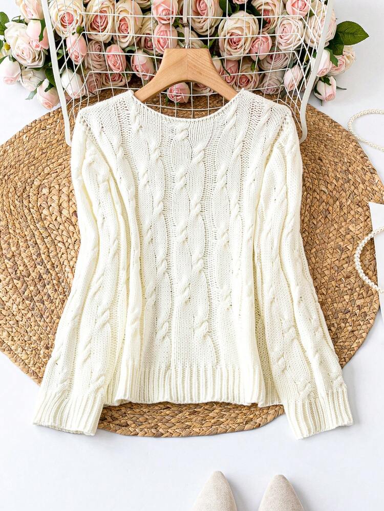 Plus Size Pullover Sweater Knit Pullover Fall Winter Sweater