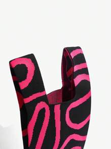 SHEIN ICON 女士條紋紋路手提包 - 彩色 - 查看 4