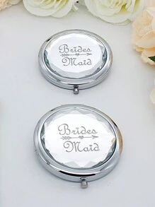 1入組便攜式折疊手持化妝鏡,不銹鋼和白色水晶玻璃,伴娘禮物,婚禮派對,精美小鏡子,口袋化粧鏡,客廳家居臥室浴室裝飾,旅行必備,結婚、派對、生日,男士媽媽爸爸的禮物,最好的朋友老師,新年禮物,配件,有趣禮物 - 白色 - 查看 1